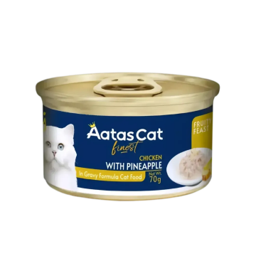 Aatas Cat Finest Fruity Feast Chicken with Pineapple in Gravy 70g